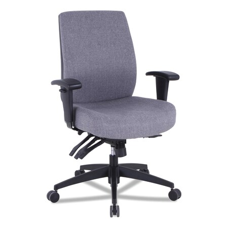 Alera Wrigley 24/7 Hi Perf Mid-Back Multifunction Task Chair, Gray/Black HPT4241